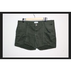 Motherhood Dark Green Maternity Shorts Large Stretch Cotton